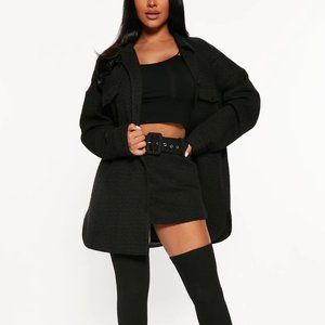 Tweed Skort Set - Black